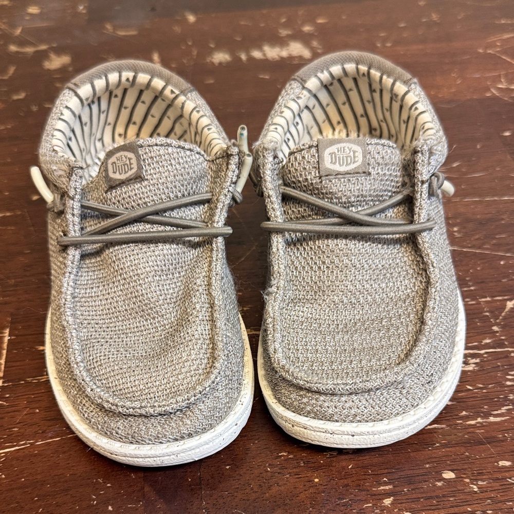 Hey Dude Kids Light Gray Moccasins